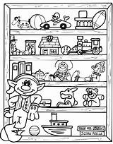 Coloring Pages Christmas Elf Toys Toy Printable Presents Shelf Color Kids Colouring Printactivities Elves Print Shlef Holiday Designlooter Popular Filminspector sketch template