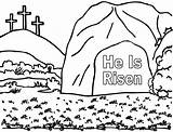Coloring Risen He Tomb Jesus Pages Easter Empty Color Printable Kids Bible Sunday Template School Craftingthewordofgod Resurrection God Dead Sheets sketch template