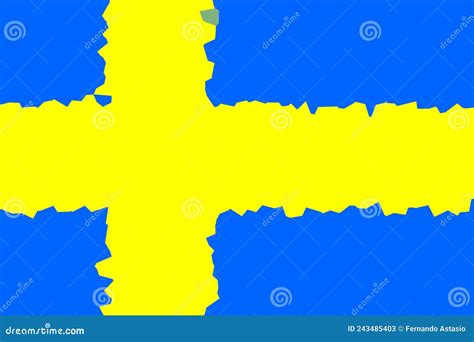 Sweden Flag Of Sweden Horizontal Design Llustration Of The Flag Of