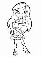 Bratz Coloring Pages Printable Dolls Cartoon Monster Sheets Girls Choose Board Print sketch template