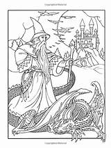 Coloring Wizard Pages Adults Wizards Colouring Dover Books Wondrous Adult Noble Marty Amazon Printable Kids Dragon Evil Print Magic Getcolorings sketch template
