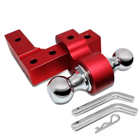 aluminum drop adjustable dual ball tow towing hitch fits  trailer receiver red walmart