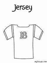 Jersey Coloring Pages Football Jerseys Template Uniform Sports Printable Nfl Clipart Sport Baseball Print Colouring Blank Line Color Sheets Getcolorings sketch template