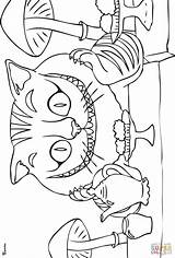 Coloring Cat Pages Alice Cheshire Wonderland Burton Tim Printable Table Drawing Color Squad Dino Supercoloring 2010 Crafts Drawings Depp Johnny sketch template
