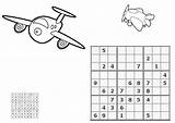 Sudoku Aviones Vliegtuigen Colorare Aereoplani Flugzeug Disegno Flugzeuge Schoolplaten Ausmalbilder Educima Abbildung Herunterladen sketch template