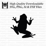 Svg Frog Tree Dxf Ai Commercial sketch template