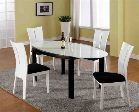 black  white dining table  chairs contemporary dining room sets
