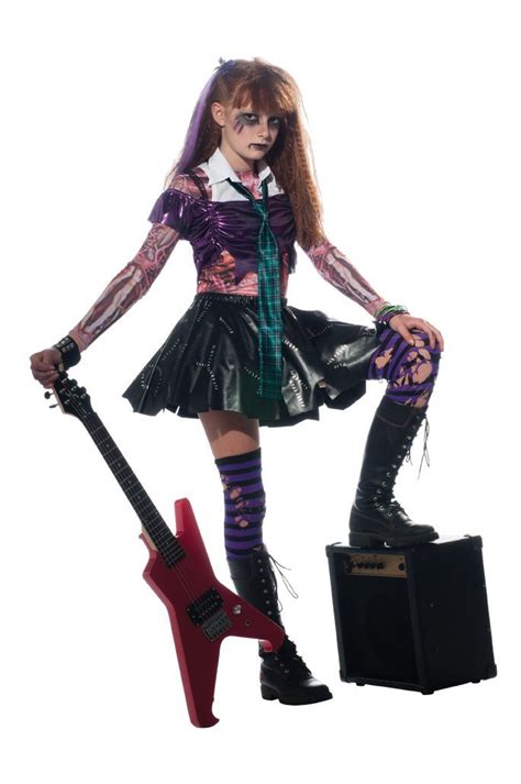 80s punk rocker girls fancy dress costume halloween punks outfit girls