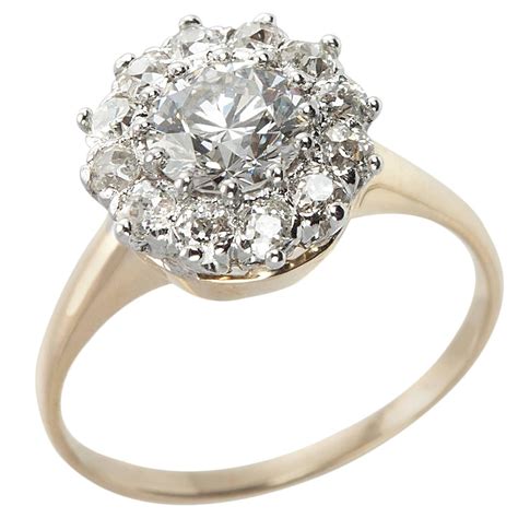 antique diamond gold platinum cluster ring  stdibs