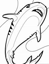 Shark Template Templates Pages Outline Colouring Shape Crafts Animal sketch template