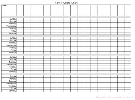 blank chore charts templates family blank weekly vrogueco