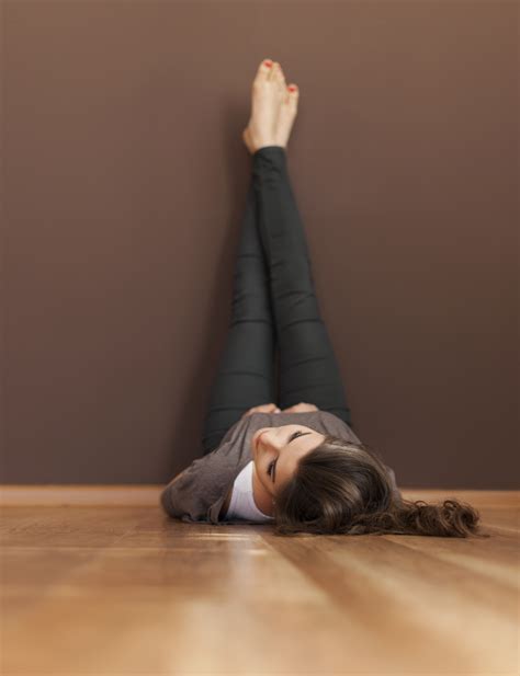 restorative yoga legs   wall pose