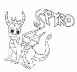 Coloring Spyro Pages Dragon Dark Template sketch template