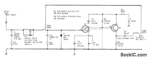 allbandpreampwithwhip signalprocessing circuit diagram seekiccom