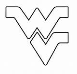 West Wvu Virginia Printable Stencils Logo Mountaineers Football Wv Coloring Stencil University State Pages Outline Crafts Template  Templates Patterns sketch template