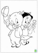 Porky Pig Tunes Looney Gaguinho Cartoons Printablecolouringpages sketch template