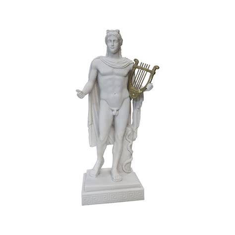 Apollo Greek Roman God Statue Holding His Lyre Handmade Etsy