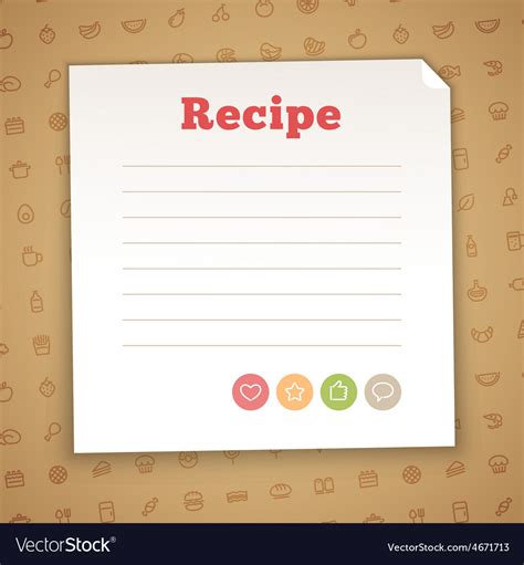 recipe card design template