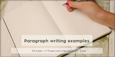 paragraph writing examples topics  english