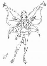 Roxy Enchantix Winx Coloring sketch template