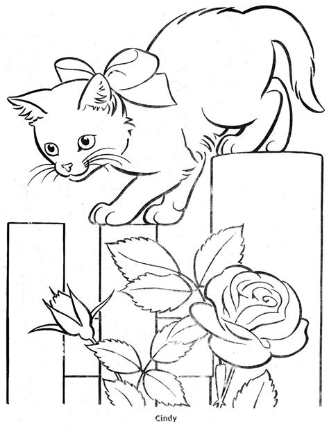 kittens coloring books love coloring pages vintage