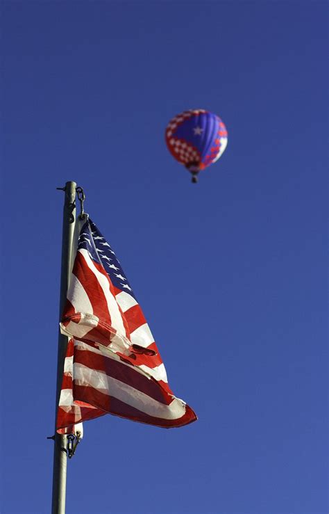 American Flag And Balloon Photo By Leon Trujillo Hot Air Ballon