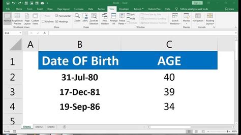 How To Calculate Age In Excel Using Birth Date Haiper
