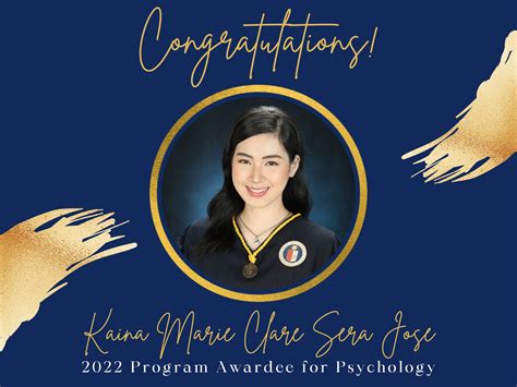 kaina marie clare  sera jose named  program awardee  psychology