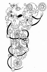 Steampunk Skull Tatoo Deviantart Drawing sketch template