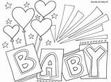 Baby Coloring Pages Shower Getcolorings Printable sketch template