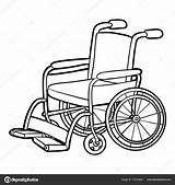 Fauteuil Roulant Coloriage Wheelchair Vectorielle Conception Idees sketch template