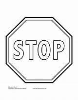 Stop Sign Coloring Template Clipart Signs Clip Printable Traffic Templates Blank Preschool Road Tools Pages School Safety Kids Activities Light sketch template