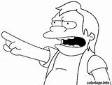 Muntz Simpsons Personnages Colorear Cartoons sketch template