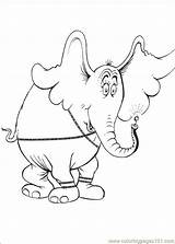 Horton Coloring Elephant Pages Getcolorings Who sketch template