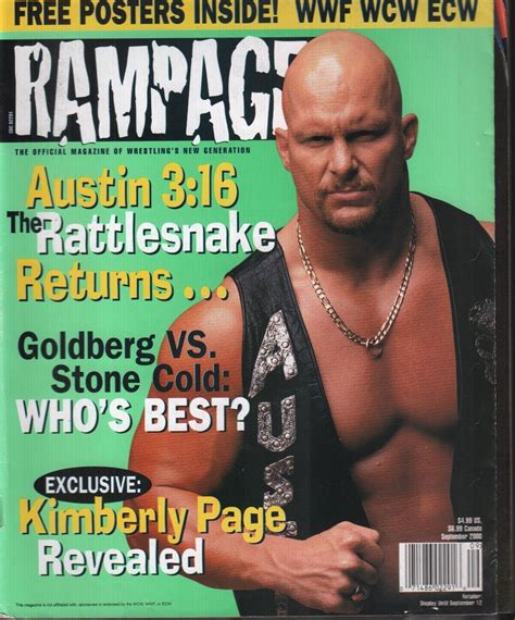 Rampage September 2000 Goldberg Stone Cold Steve Austin 101618ame Ebay