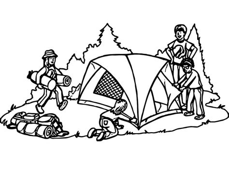 kids  camping coloring page  printable coloring pages  kids
