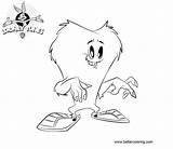 Gossamer Looney Tunes Coloring Pages Kids Printable Color sketch template