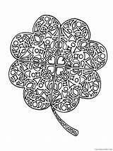 Zentangle Coloring4free Clover sketch template