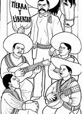 Revolution Mexican Mexicana Colorear Para sketch template