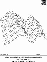 Flag American Coloring Printable Drawing Usa Line States United Color Getdrawings Pages Getcolorings sketch template