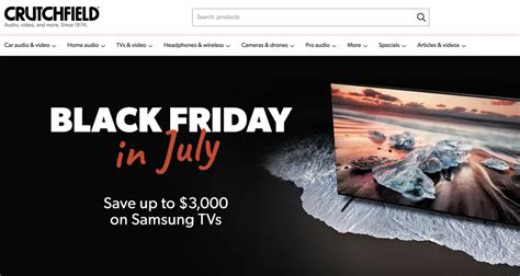 black friday  july crutchfield launches  tv sale   fi