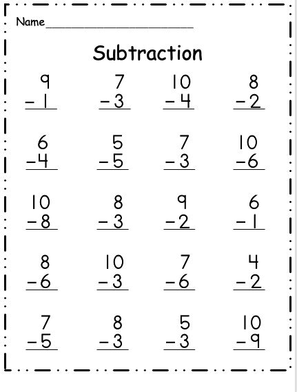 subtraction facts worksheets st grade st grade math facts