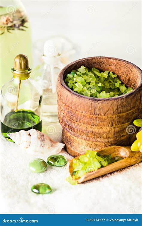 spa setting  aroma oil vintage style stock image image  purity