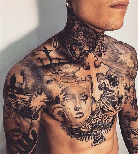 Pin By Maria On My Kind Off Guy Chest Piece Tattoos Tattoos Best