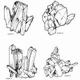 Crystal Cluster Template Coloring Pages sketch template