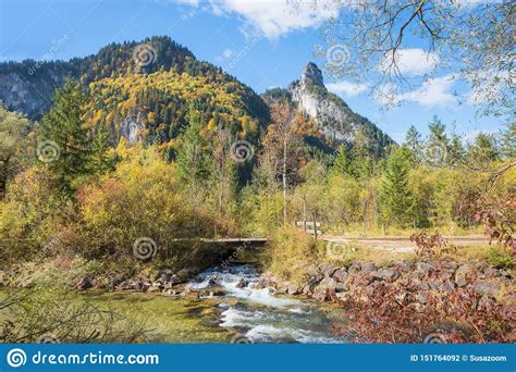 beautiful hiking area and pictorial landscape near