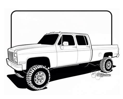 chevy truck coloring pages police truck coloring page