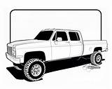 Chevy S10 Drawing Custom Coloring Truck Drawings Pages Chevrolet Color Gmc Cab Crew Line Sketch 1987 Template Rig sketch template