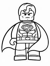 Lego Superman Coloring Pages Boys Printable Recommended Man sketch template