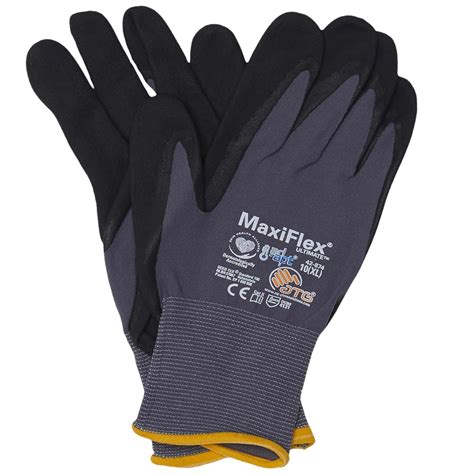 gloves maxiflex ultimate palm dipped microfoam nitrile coated glove